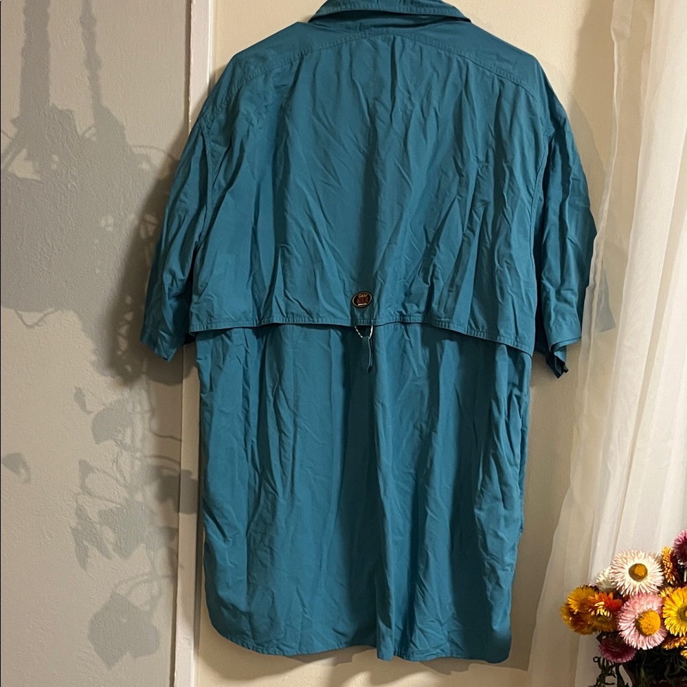 Cabela's Men's Blue Short Sleeve Shirt Jacket - Picture 6 of 6